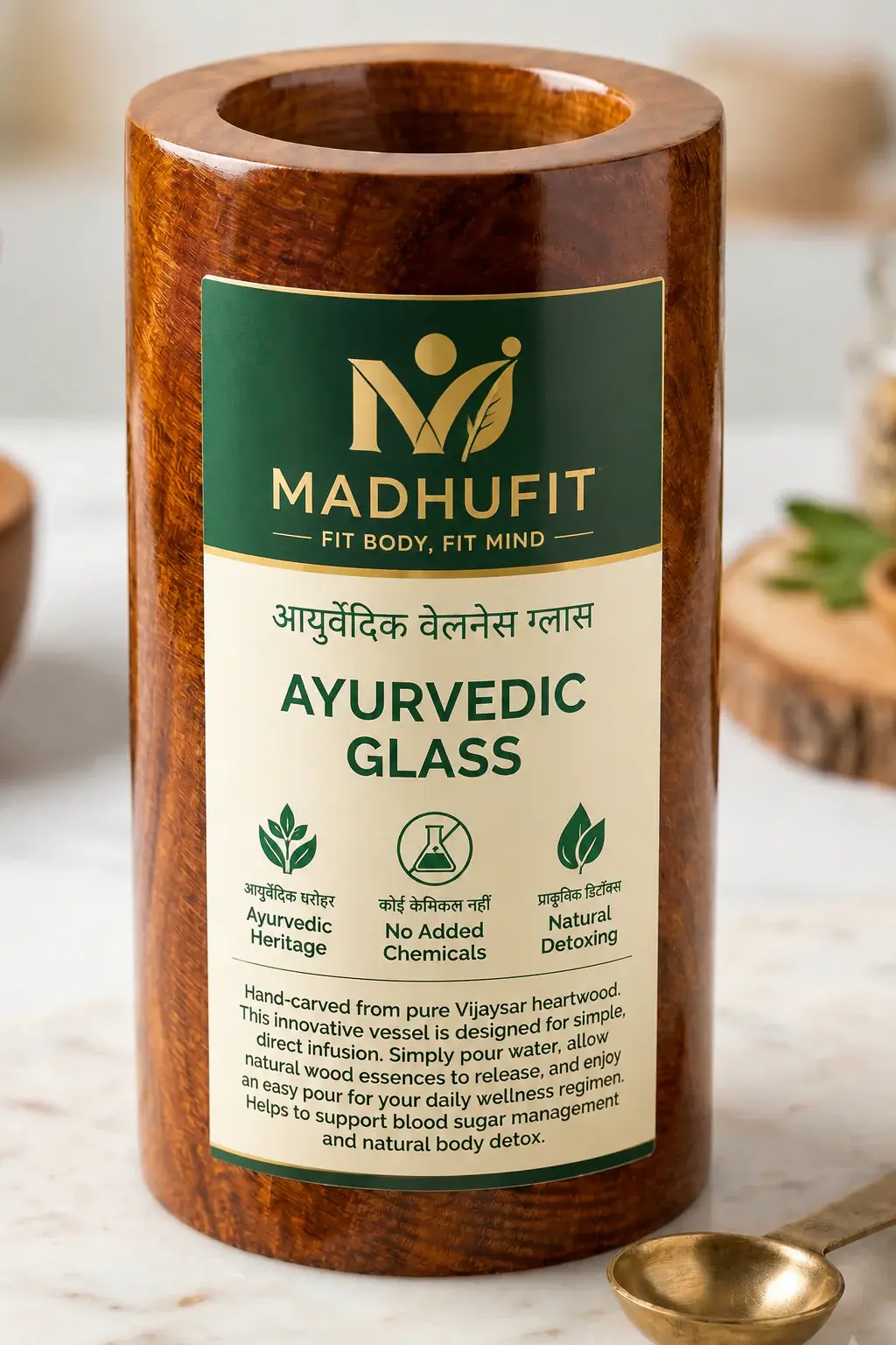 vijaysar wood glass